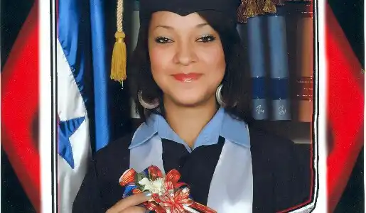 Alejandra Flores at graduation