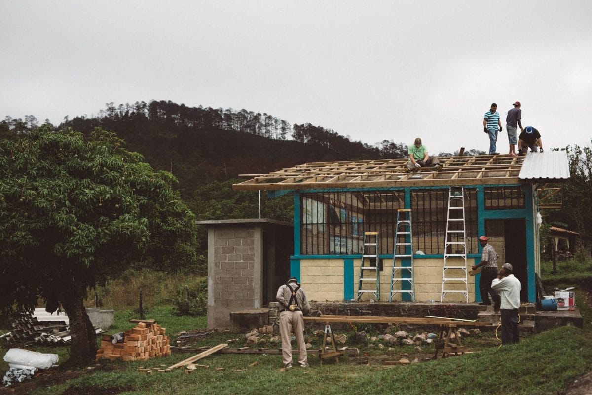 Work begins on the schoolhouse