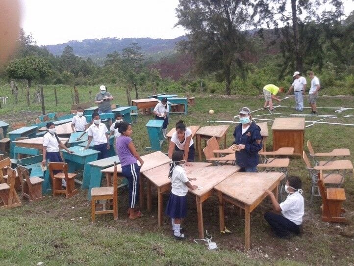 Painting desks